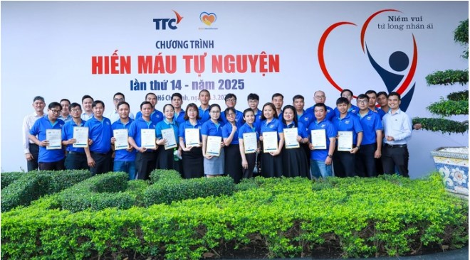 Gần 240 đơn vị máu được tiếp nhận từ chương trình hiến máu tự nguyện của Tập đoàn TTC